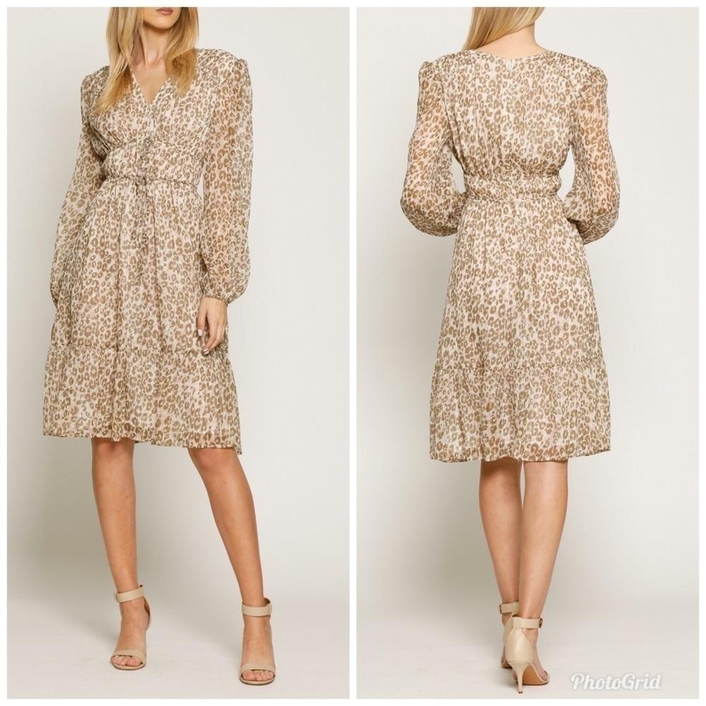 Walter Baker Faber V-Neck Dress Emerald Leopard 4